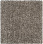 Safavieh Milan Shag Collection Area Rug - 5'1'' Square, Grey, Solid Design, Non-Shedding & Easy Care, 2-Inch Thick Ideal For Hig