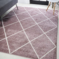 JONATHAN Y SEU102B-5 Cole Minimalist Diamond Trellis Indoor Area-Rug, Modern, Contemporary, Casual Easy-Cleaning,Bedroom,Kitchen