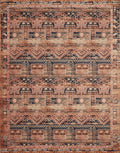 Loloi Layla Collection, LAY-14 Mocha/Blush 7-6 x 9-6 .13 Thick, Area Rug, Soft, Durable, Vintage Inspired, Distressed, Low Pil
