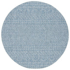 Safavieh Courtyard Collection 5'3' Round Grey/Blue Cy8235 Indoor/ Outside Waterproof Easy Cleansingpatio Backyard Mudroom Area Mat