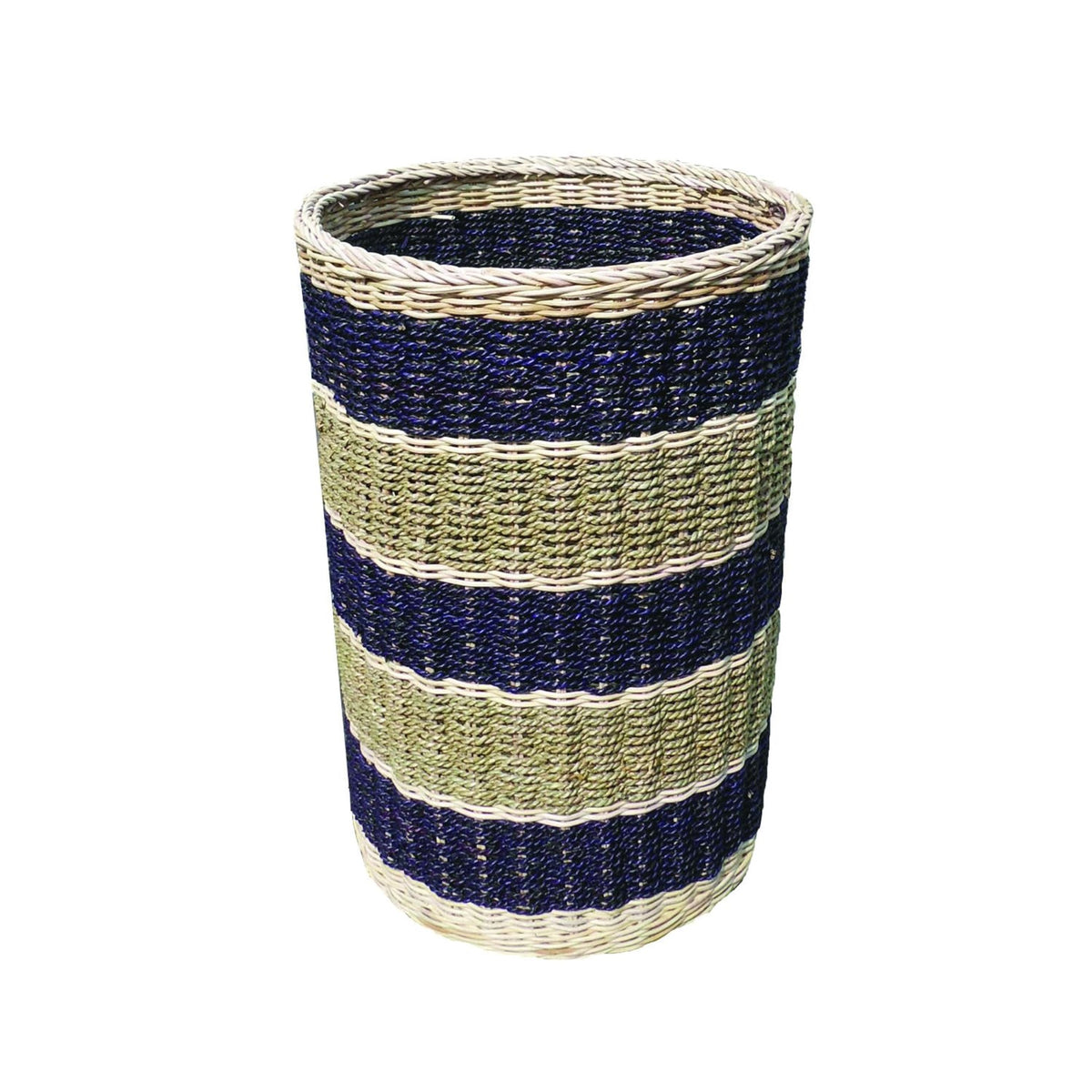 Dart Collection, Inc Abaca Stripe Round Tall Basket