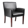 Boss Box Arm Guest, Accent Or Dining Chair W/Mahogany Finish