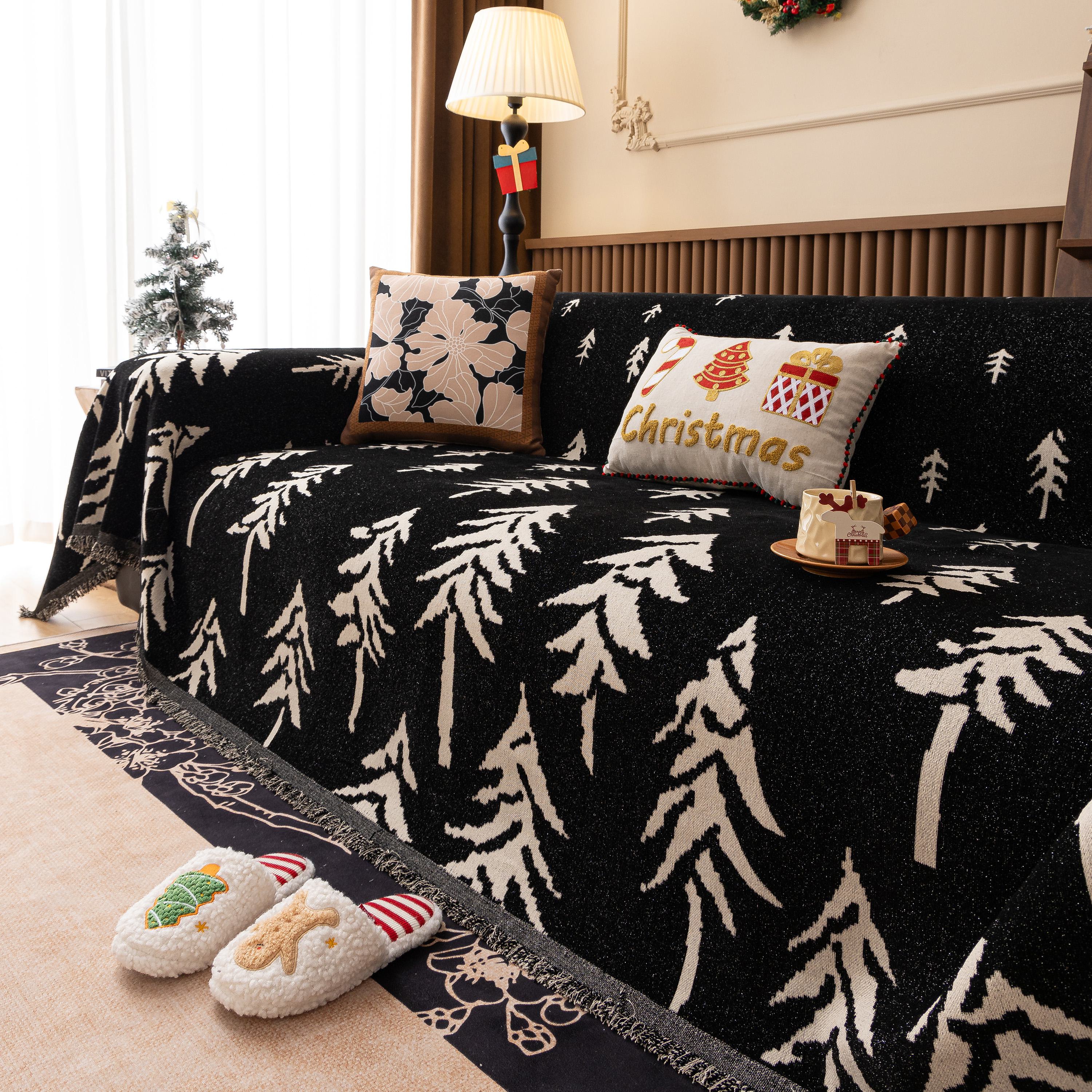 Modern Couch Covers for Couches Large Decorative Throw Blanket with Tassels for Couch