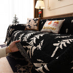 Modern Couch Covers for Couches Large Decorative Throw Blanket with Tassels for Couch