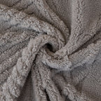 Plush Fleece Sofa Cover with 3D Cable Knit Texture Soft Cozy Warm Sofa Throw Blanket