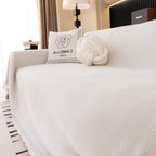 Solid Color Chenille Sofa Cover Blanket Furniture Covers for Sofas and Loveseats
