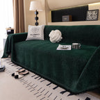 Solid Color Chenille Sofa Cover Blanket Furniture Covers for Sofas and Loveseats