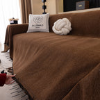 Solid Color Chenille Sofa Cover Blanket Furniture Covers for Sofas and Loveseats