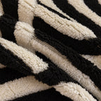 Plush Sherpa Sofa Throw Cover for Sectional, Jacquard Wave Throw Furniture Protector