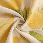 Ruffled Sweet Floral Sofa Cover with Skirt, Soft and Decorative Couch Throw Cover