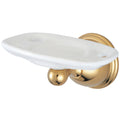 Kingston Brass BA3966PB Restoration Toothbrush with Tumbler Holders, Polished Brass