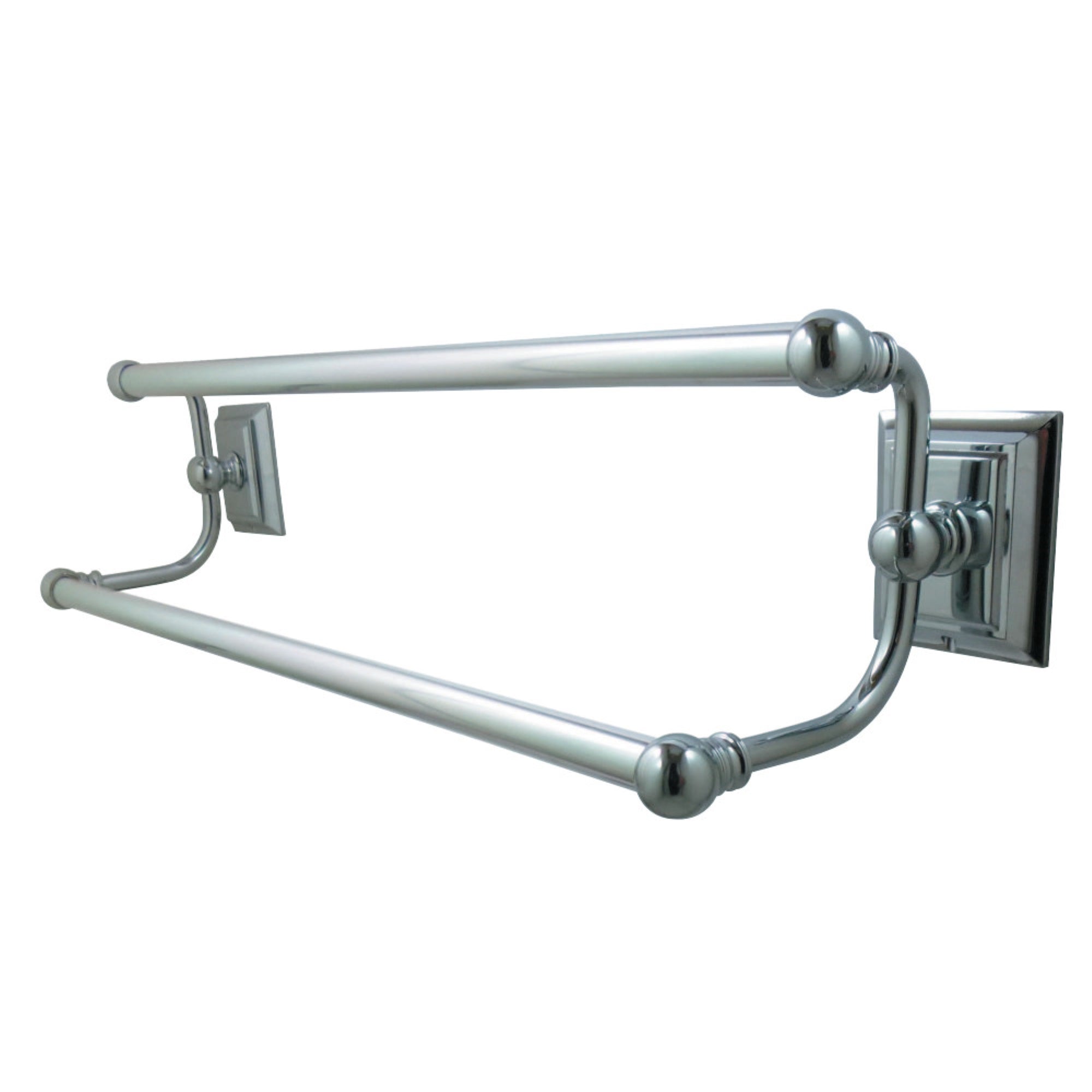 Kingston Brass BA6013C Millennium 24 Dual Towel Bar, Polished Chrome
