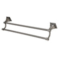 Kingston Brass BAH6123BS Monarch 24-Inch Dual Towel Bar, Black Stainless