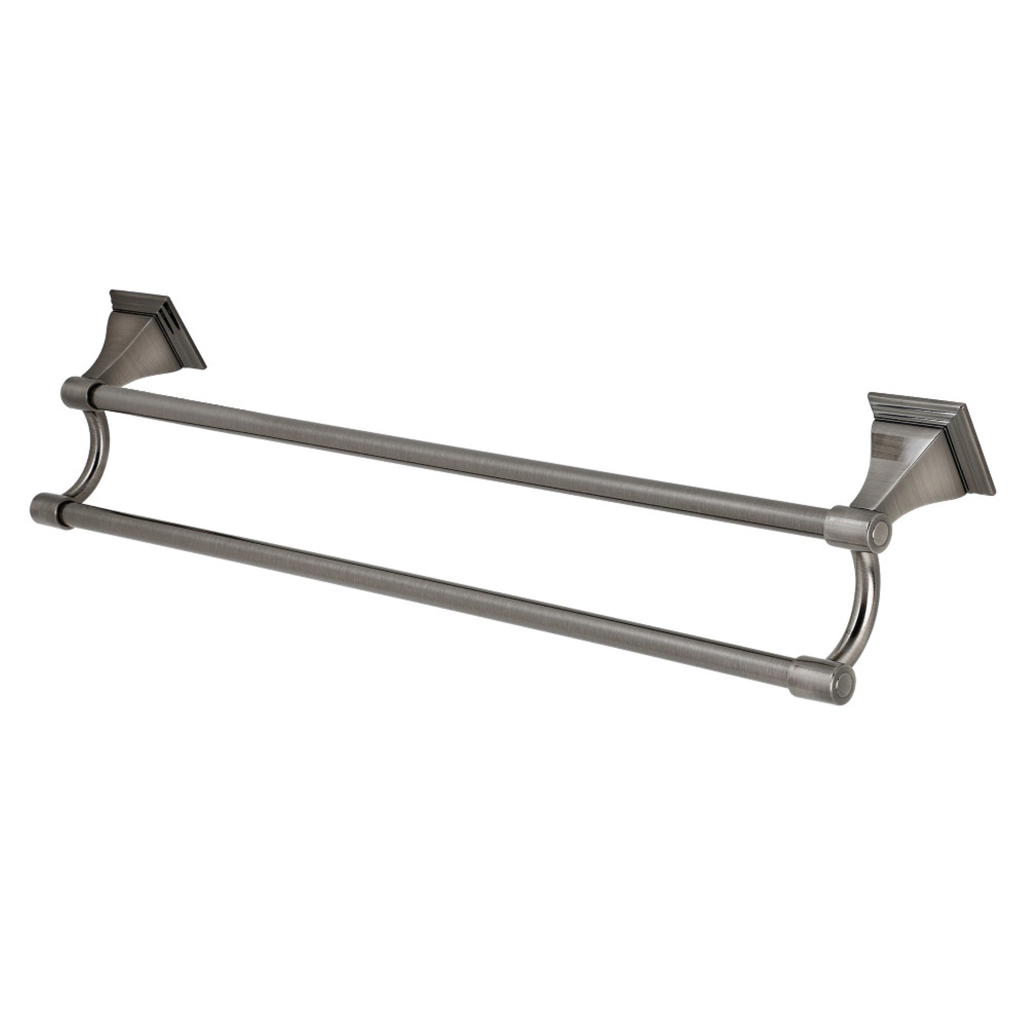Kingston Brass BAH6123BS Monarch 24-Inch Dual Towel Bar, Black Stainless