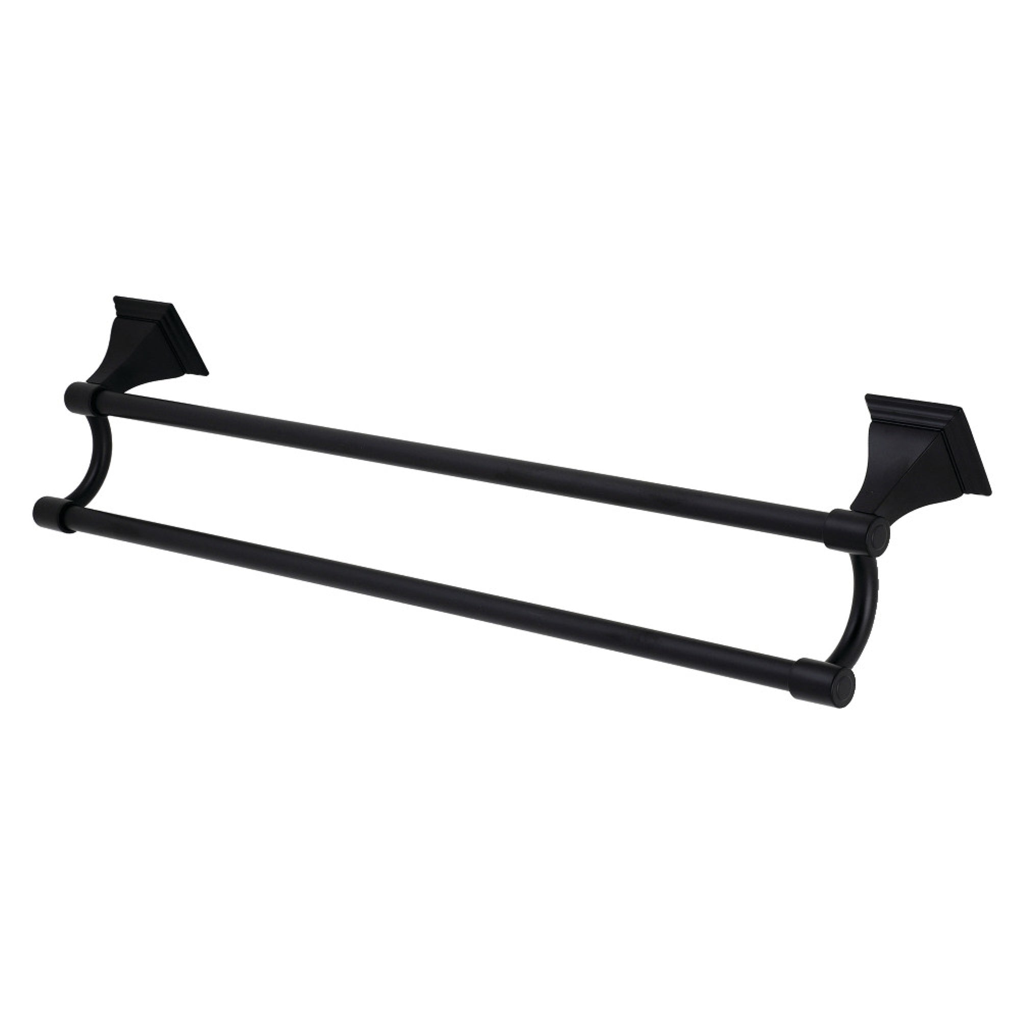 Kingston Brass BAH6123MB Monarch 24-Inch Dual Towel Bar, Matte Black