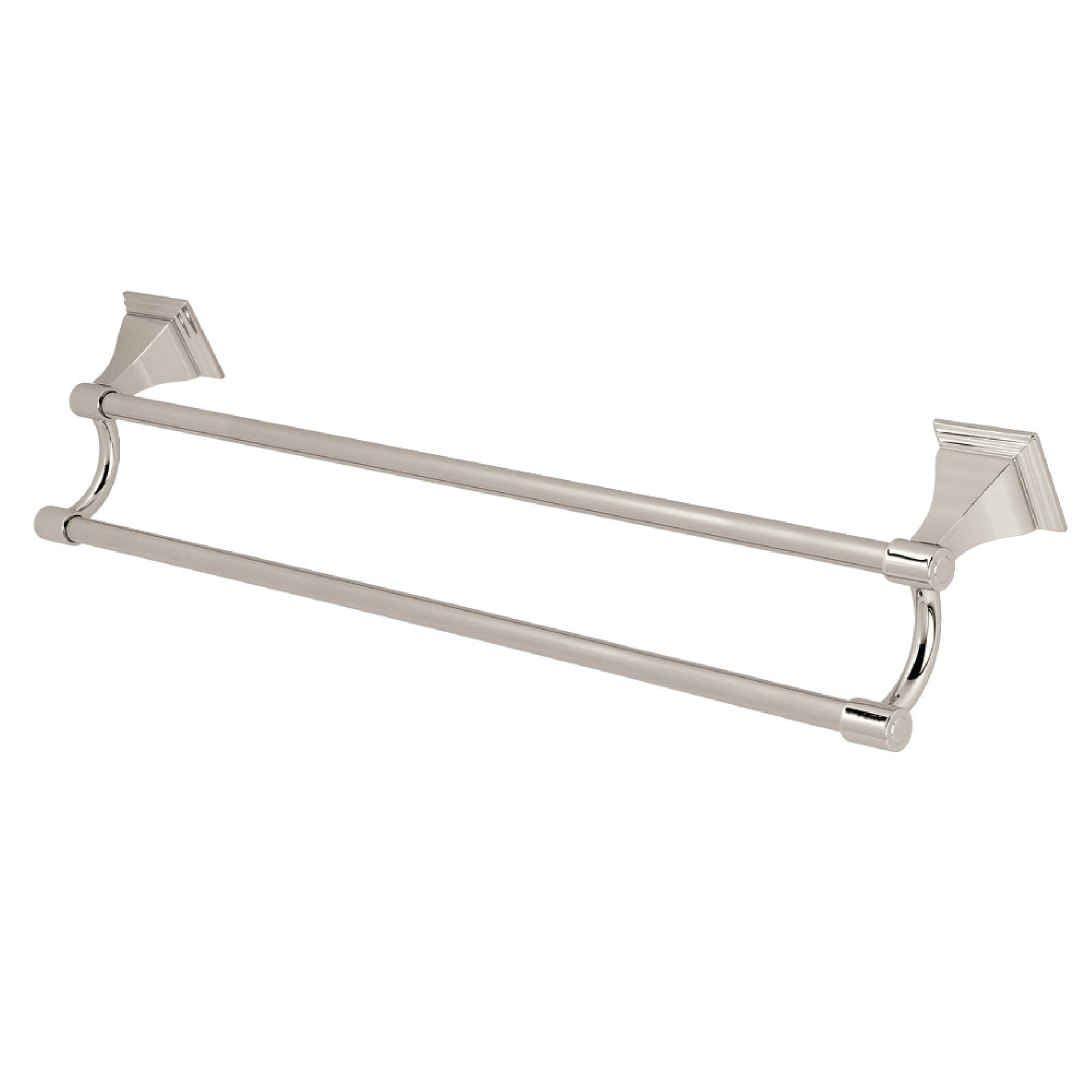 Kingston Brass BAH6123PN Monarch 24-Inch Dual Towel Bar, Polished Nickel