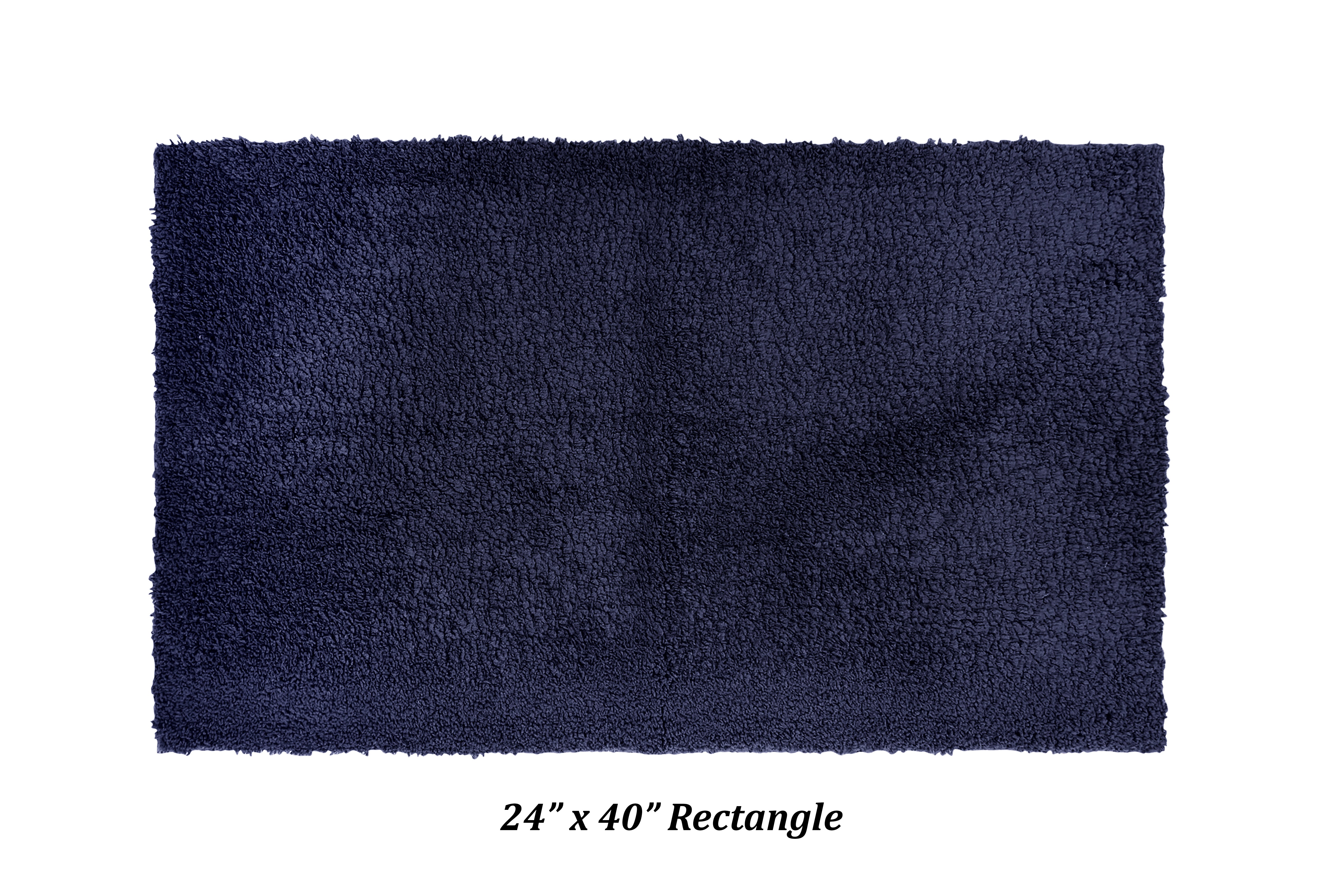 Better Trends Micro Collection Bath Mats - Soft Rug, Plush Rug, Absorbent Bath Mat, Tufted Rug, 100% Polyester Rug For Bathroom Floor, Shower & Sink - 24' X 40' Rug, Navy