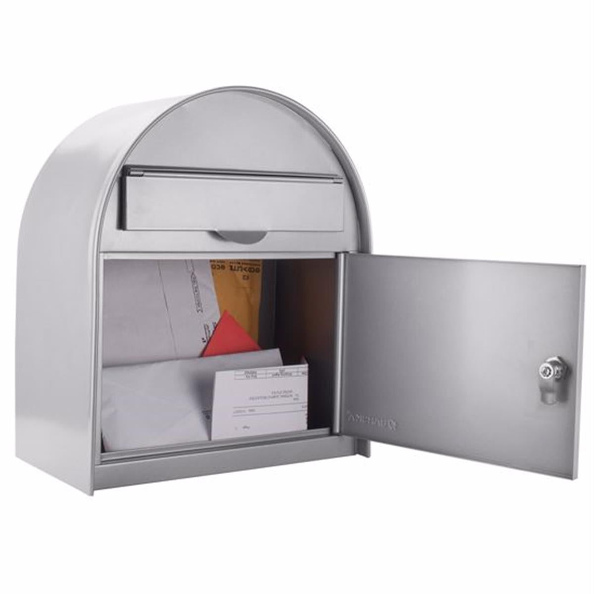 Barska Cb13254 Locking Wall Mount Mailbox  Grey - Large
