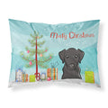 'Caroline'S Treasures Bb1607Pillowcase Christmas Tree And Black Labrador Fabric Standard Pillowcase, Large, Multicolor'