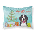 'Caroline'S Treasures Bb1609Pillowcase Christmas Tree And Bernese Mountain Dog Fabric Standard Pillowcase, Large, Multicolor'