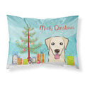 'Caroline'S Treasures Bb1624Pillowcase Christmas Tree And Golden Retriever Fabric Standard Pillowcase, Large, Multicolor'