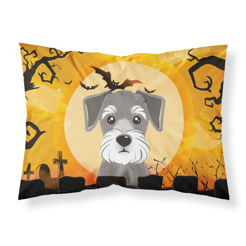 'Caroline'S Treasures Bb1764Pillowcase Halloween Schnauzer Fabric Standard Pillowcase, Large, Multicolor'