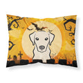 'Caroline'S Treasures Bb1780Pillowcase Halloween Yellow Labrador Fabric Standard Pillowcase, Large, Multicolor'