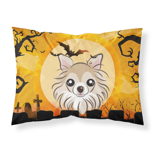'Caroline'S Treasures Bb1809Pillowcase Halloween Chihuahua Fabric Standard Pillowcase, Large, Multicolor'