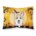 'Caroline'S Treasures Bb1811Pillowcase Halloween Sable Corgi Fabric Standard Pillowcase, Large, Multicolor'