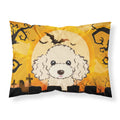 'Caroline'S Treasures Bb1816Pillowcase Halloween Buff Poodle Fabric Standard Pillowcase, Large, Multicolor'