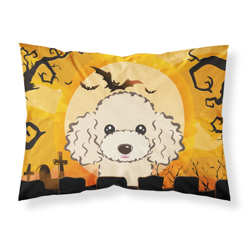 'Caroline'S Treasures Bb1816Pillowcase Halloween Buff Poodle Fabric Standard Pillowcase, Large, Multicolor'