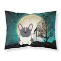 'Caroline'S Treasures Halloween Scary French Bulldog Black White Fabric Standard Pillowcase Bb2202Pillowcase, Multicolor'