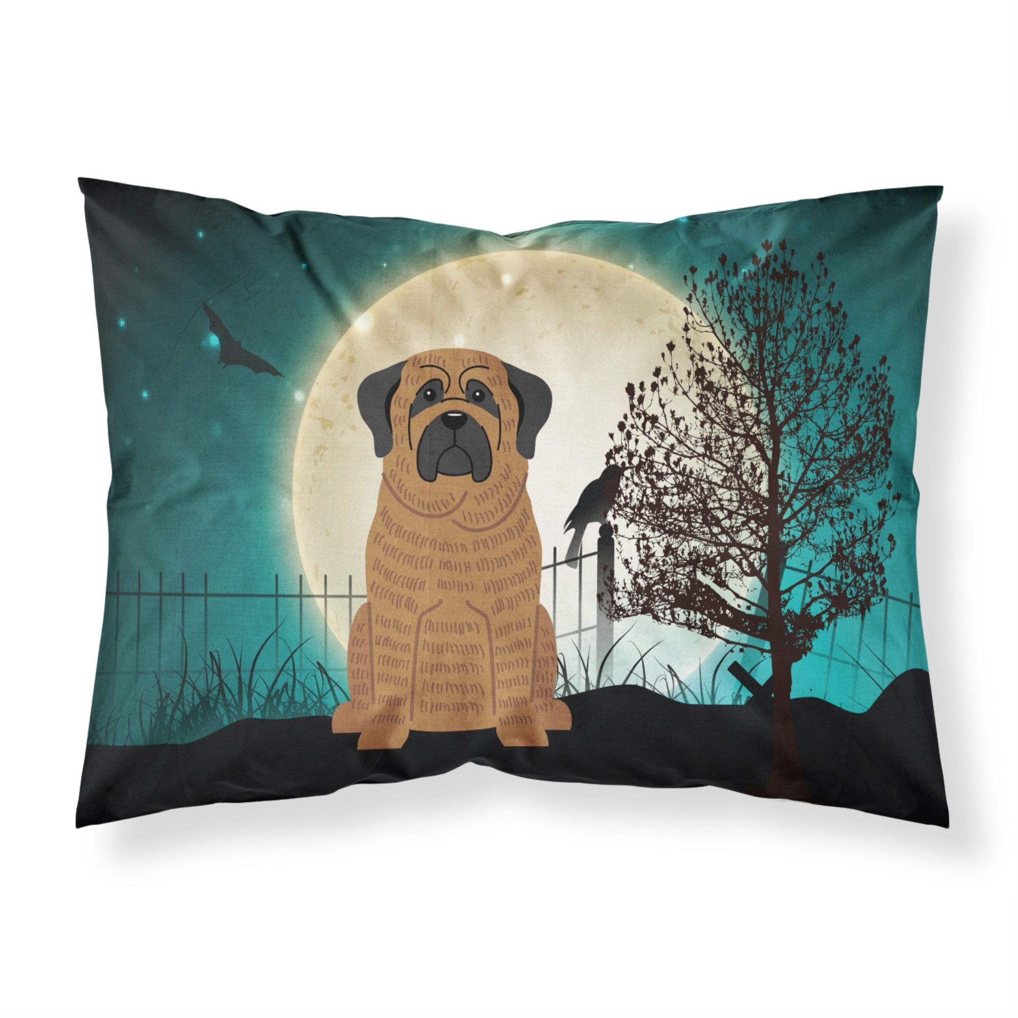 'Caroline'S Treasures Halloween Scary Mastiff Brindle Fabric Standard Pillowcase Bb2205Pillowcase, Multicolor'