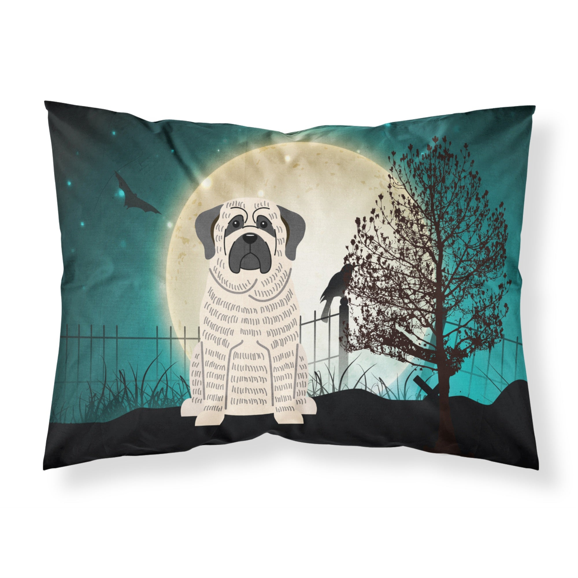 'Caroline'S Treasures Halloween Scary Mastiff Brindle White Fabric Standard Pillowcase Bb2206Pillowcase, Multicolor'