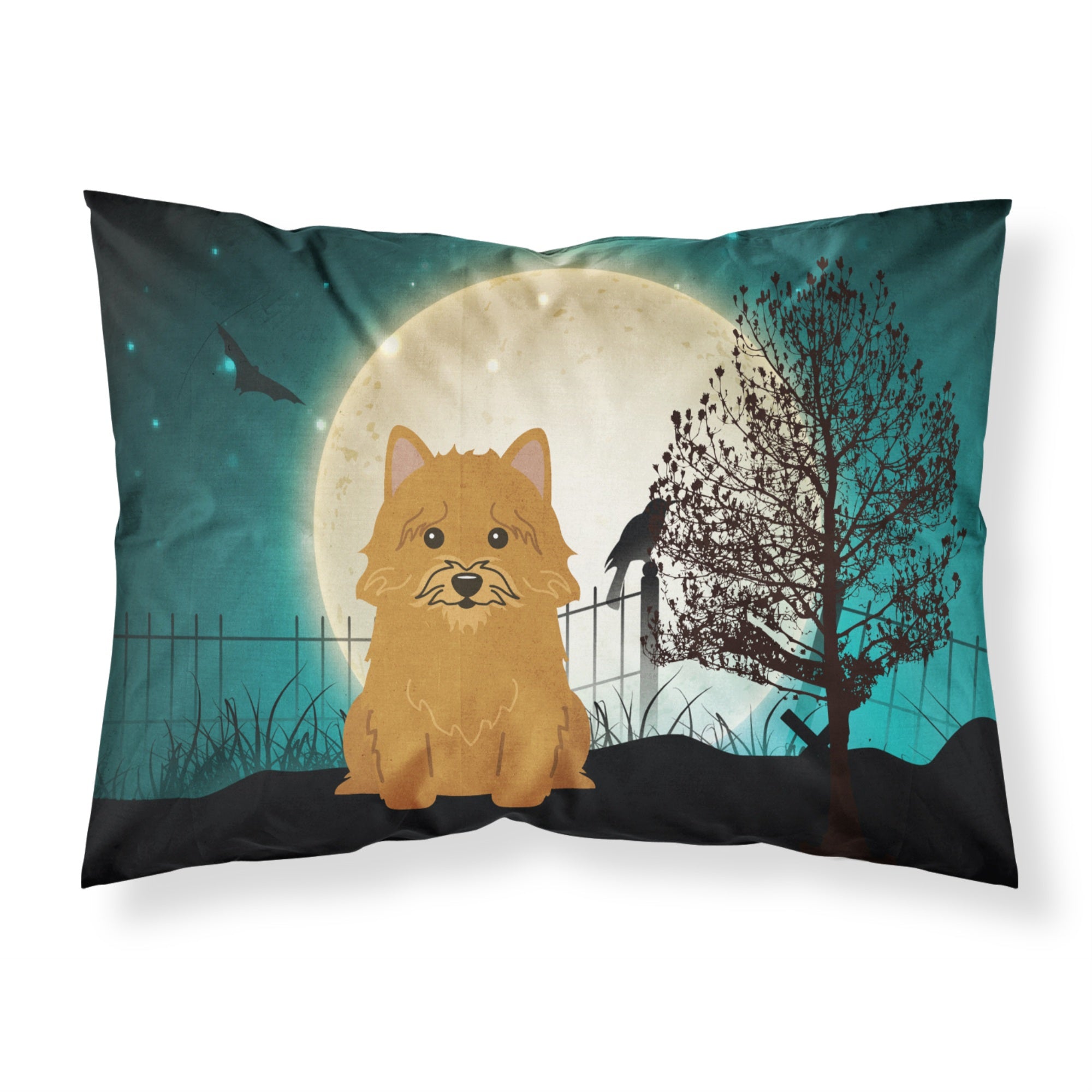 'Caroline'S Treasures Halloween Scary Norwich Terrier Fabric Standard Pillowcase Bb2210Pillowcase, Multicolor'