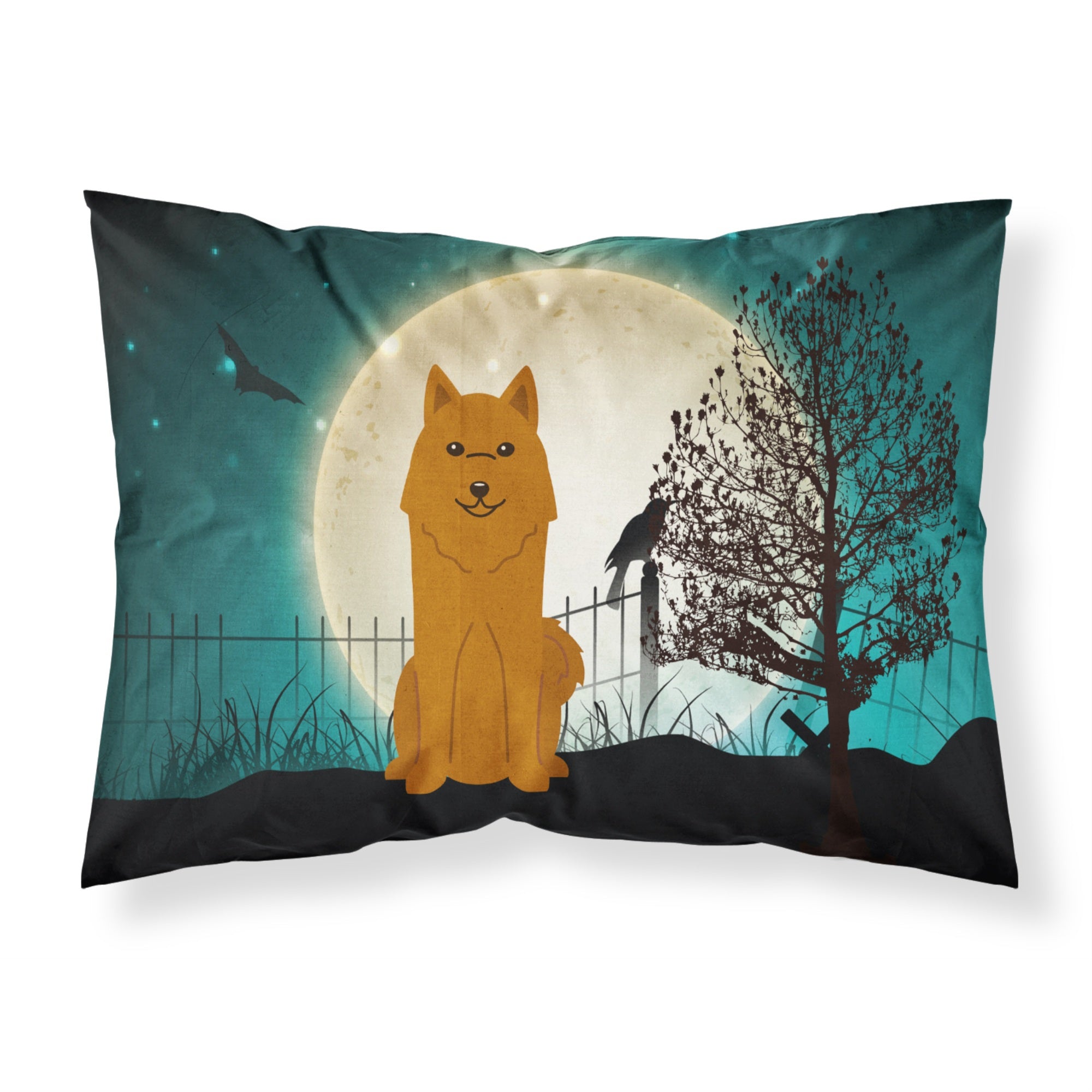 'Caroline'S Treasures Halloween Scary Karelian Bear Dog Fabric Standard Pillowcase Bb2212Pillowcase, Multicolor'
