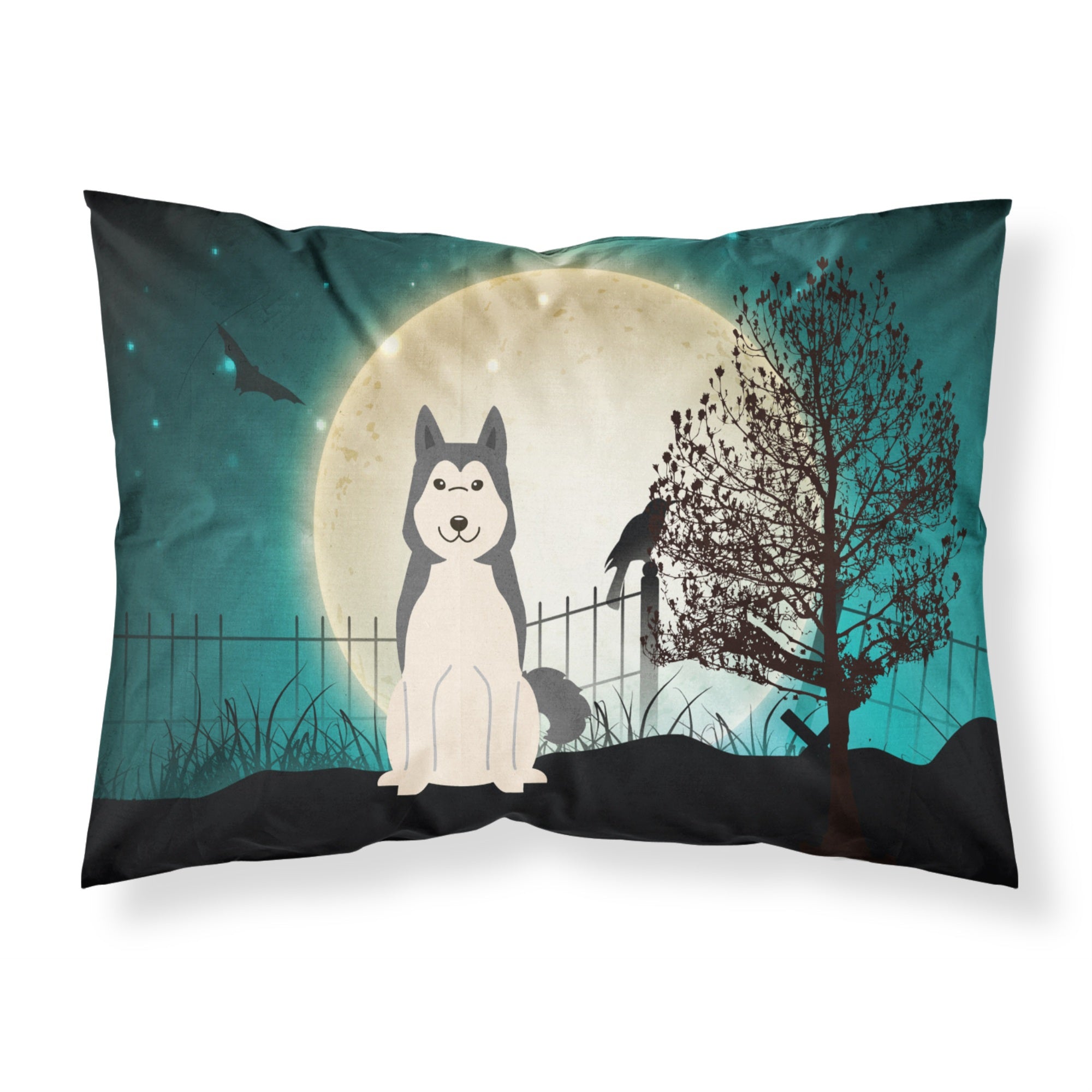 'Caroline'S Treasures Halloween Scary West Siberian Laika Spitz Fabric Standard Pillowcase Bb2215Pillowcase, Multicolor'