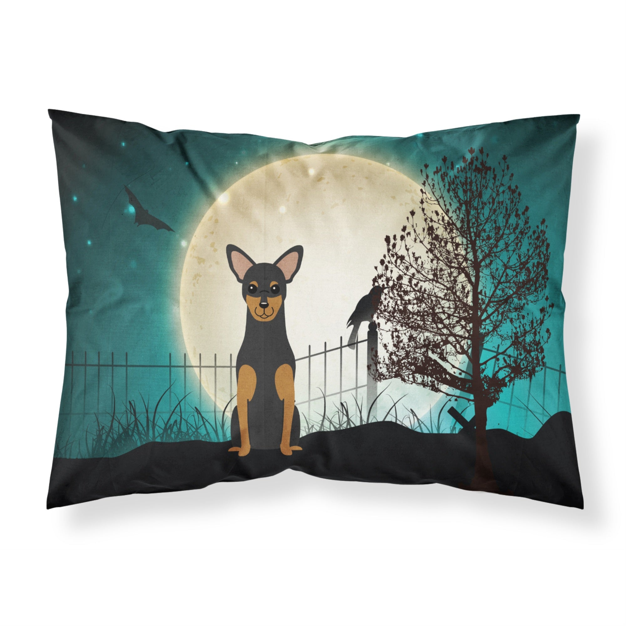 'Caroline'S Treasures Halloween Scary Manchester Terrier Fabric Standard Pillowcase Bb2218Pillowcase, Multicolor'