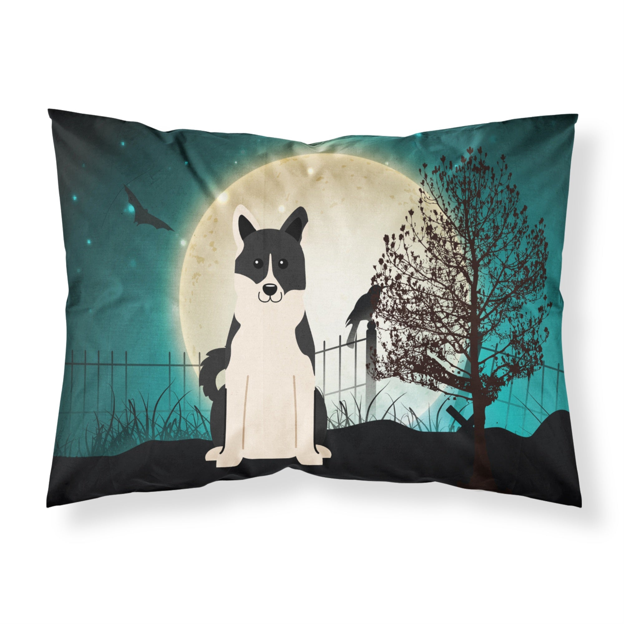 'Caroline'S Treasures Halloween Scary Russo-European Laika Spitz Fabric Standard Pillowcase Bb2219Pillowcase, Multicolor'