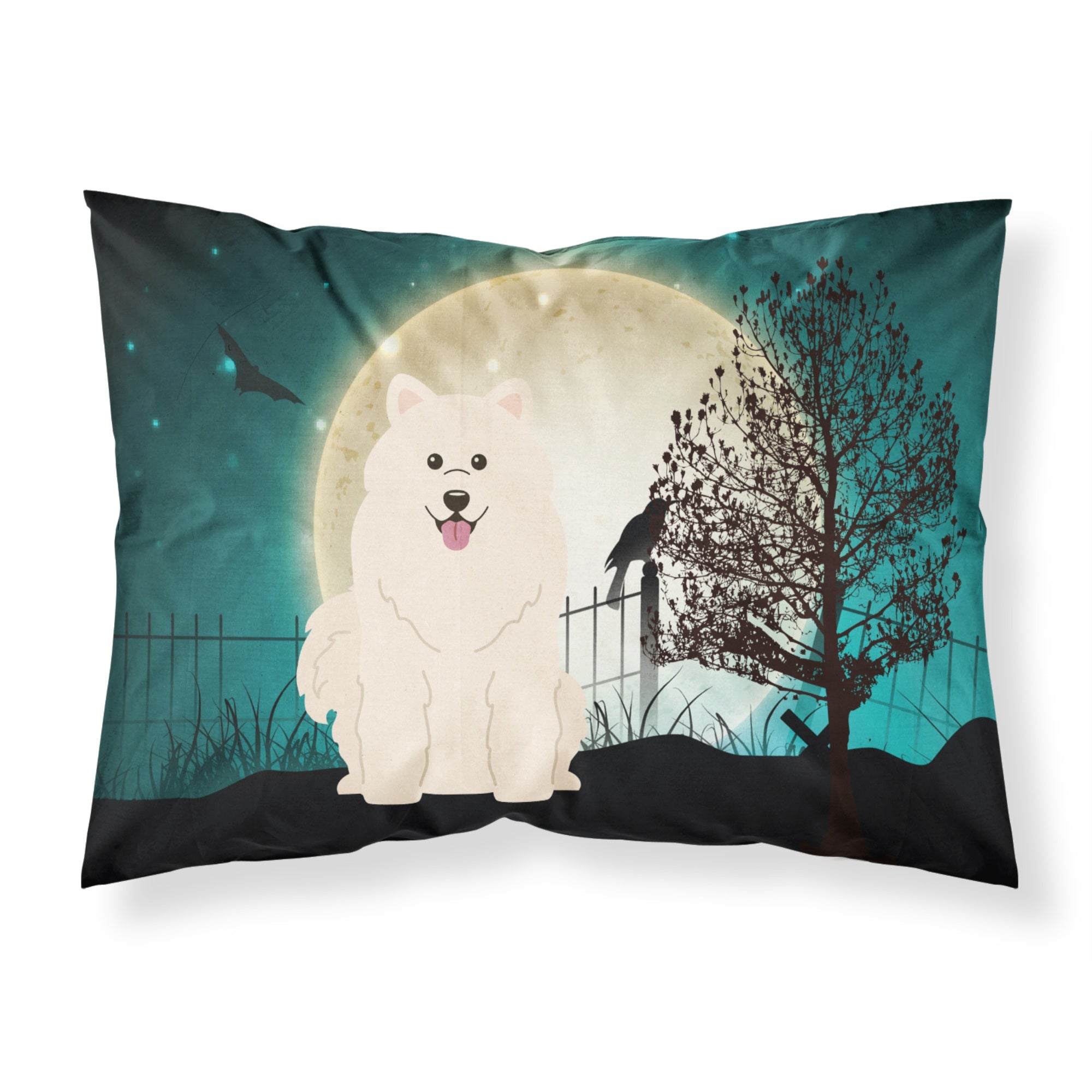 'Caroline'S Treasures Halloween Scary Samoyed Fabric Standard Pillowcase Bb2220Pillowcase, Multicolor'
