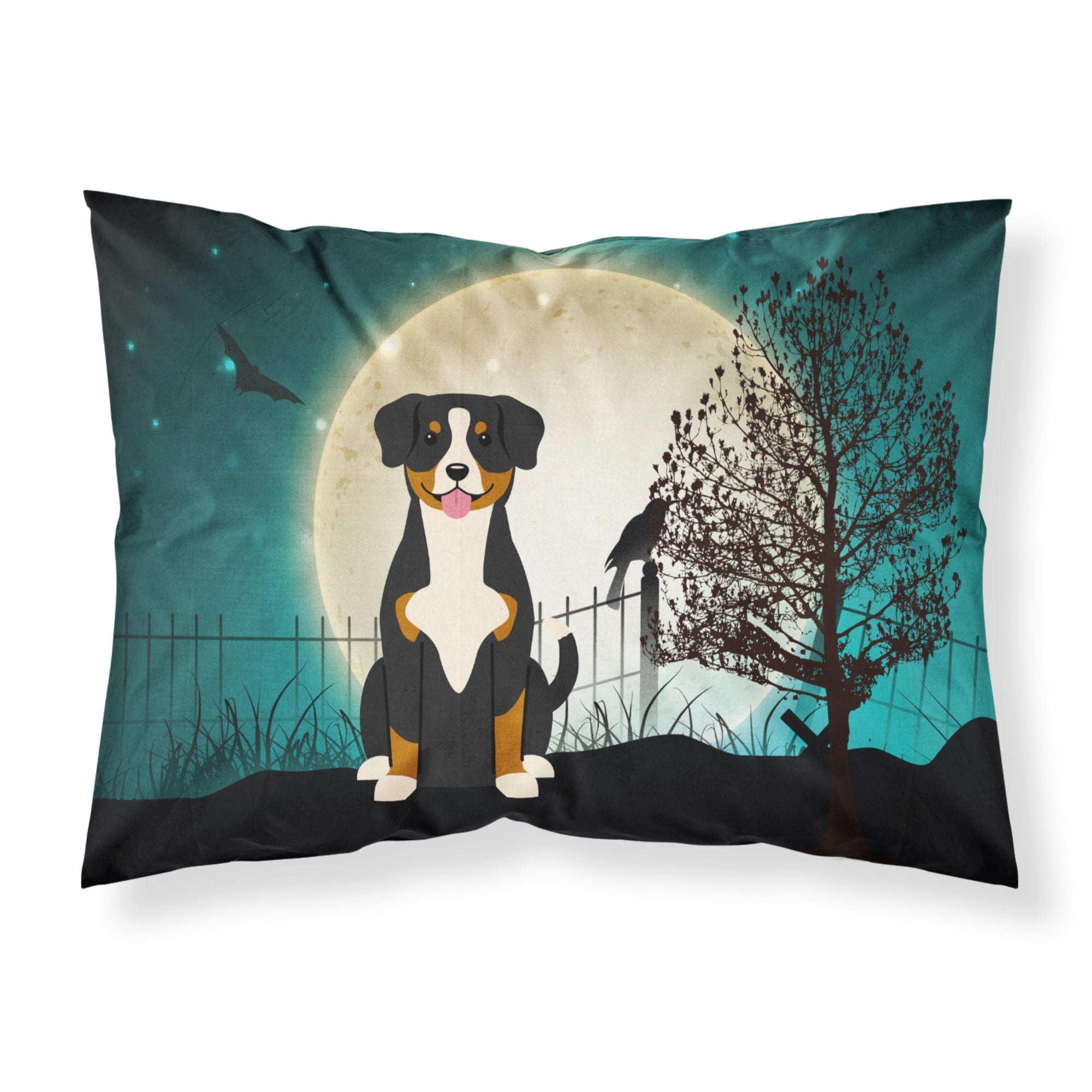 'Caroline'S Treasures Halloween Scary Entlebucher Fabric Standard Pillowcase Bb2228Pillowcase, Multicolor'