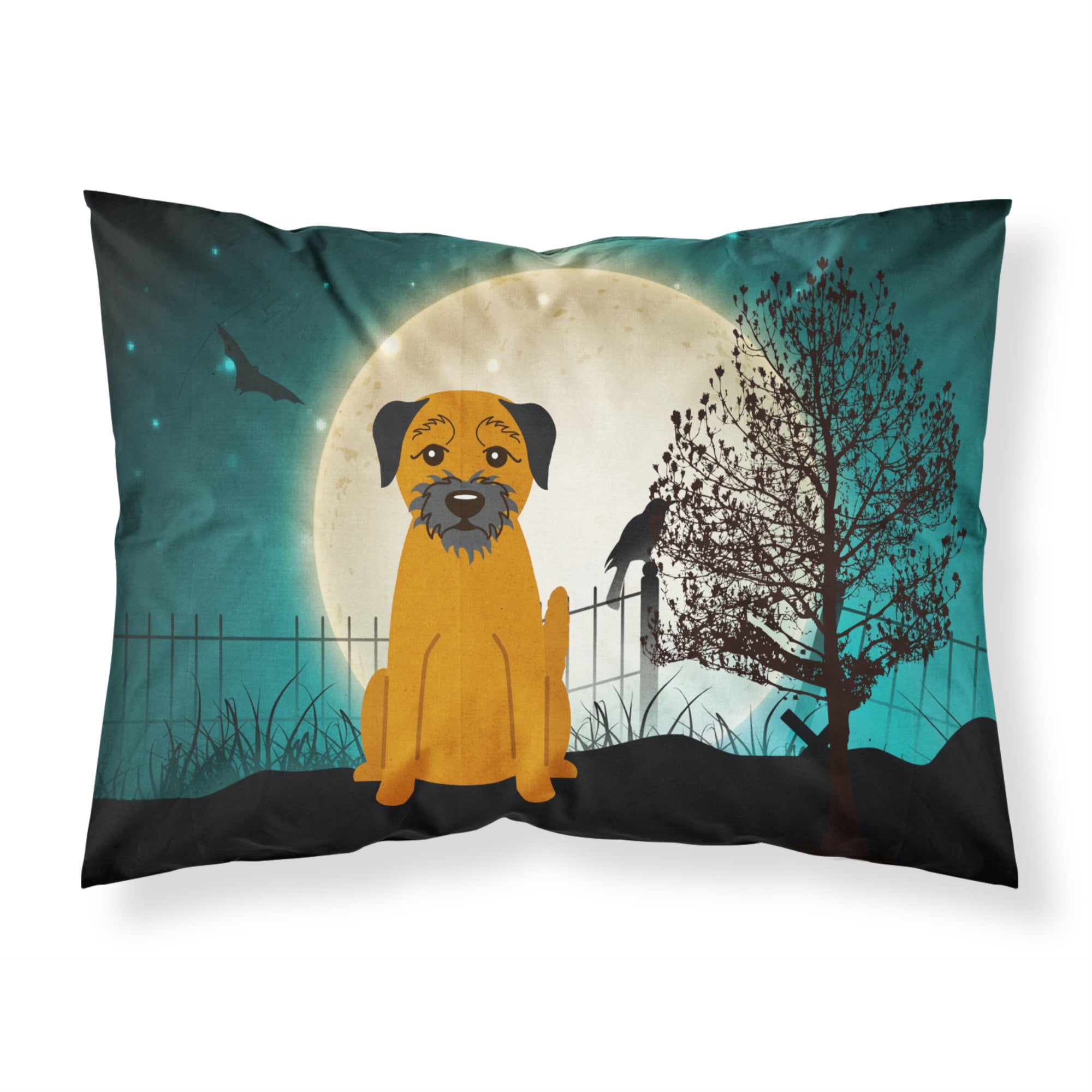 Caroline'S Treasures Halloween Scary Border Terrier Fabric Standard Pillowcase Bb2229Pillowcase