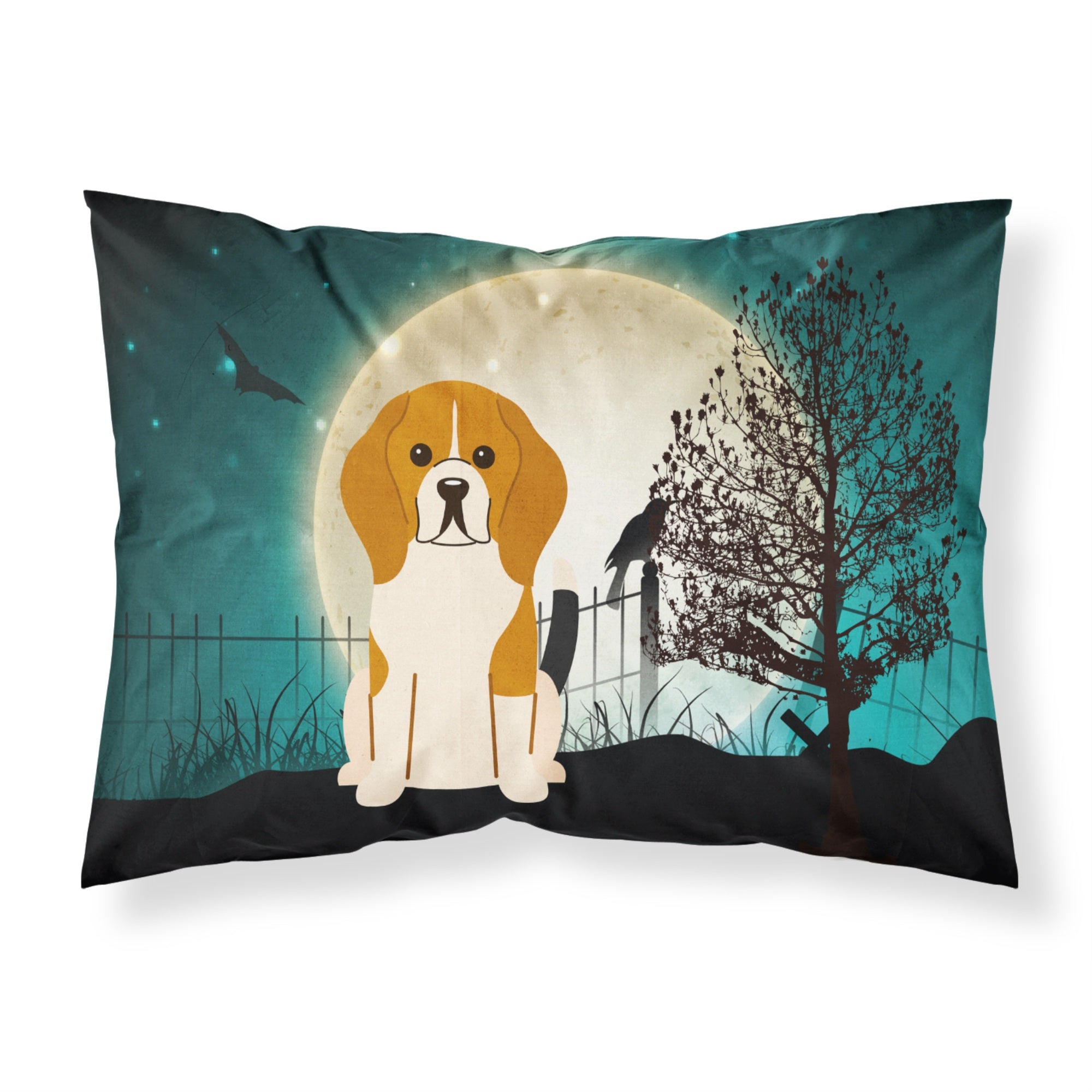 Caroline'S Treasures Halloween Scary Beagle Tricolor Fabric Standard Pillowcase Bb2230Pillowcase