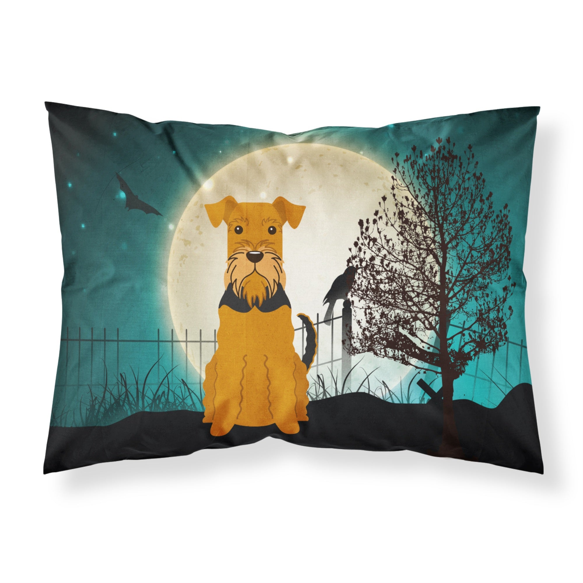 'Caroline'S Treasures Halloween Scary Airedale Fabric Standard Pillowcase Bb2231Pillowcase, Multicolor'