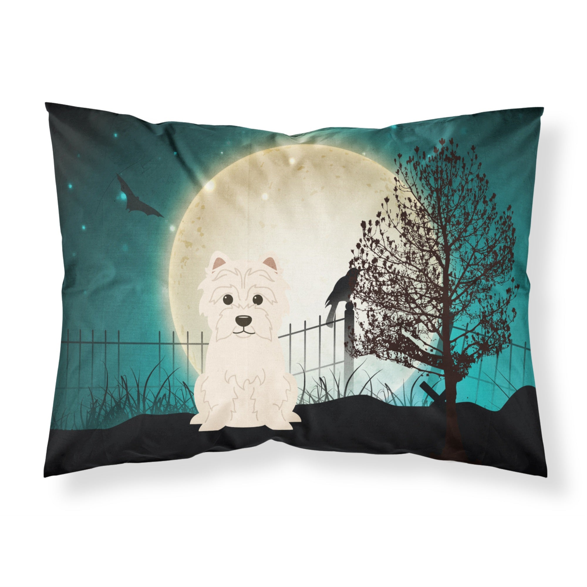 'Caroline'S Treasures Halloween Scary Westie Fabric Standard Pillowcase Bb2232Pillowcase, Multicolor'