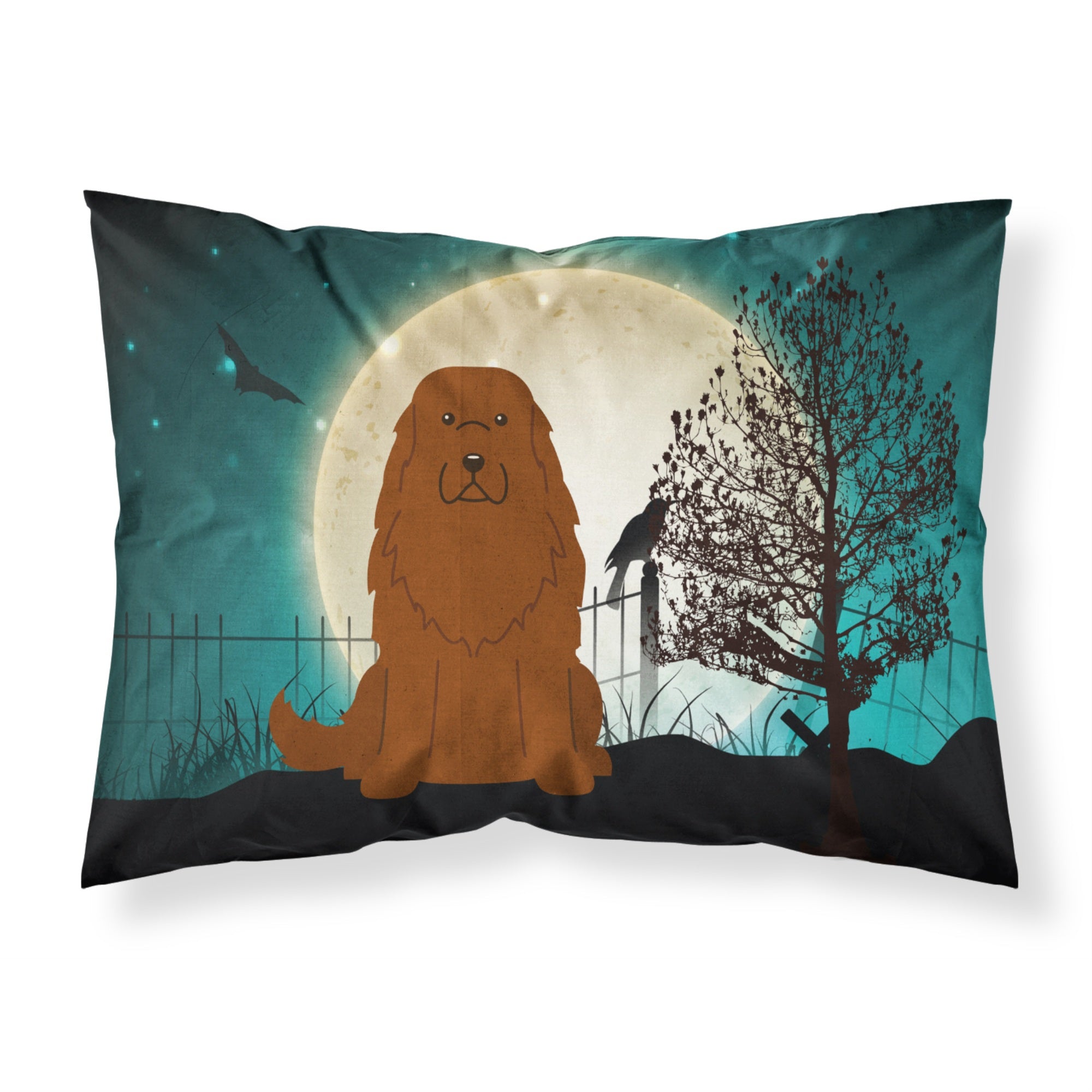 'Caroline'S Treasures Halloween Scary Caucasian Shepherd Dog Fabric Standard Pillowcase Bb2240Pillowcase, Multicolor'