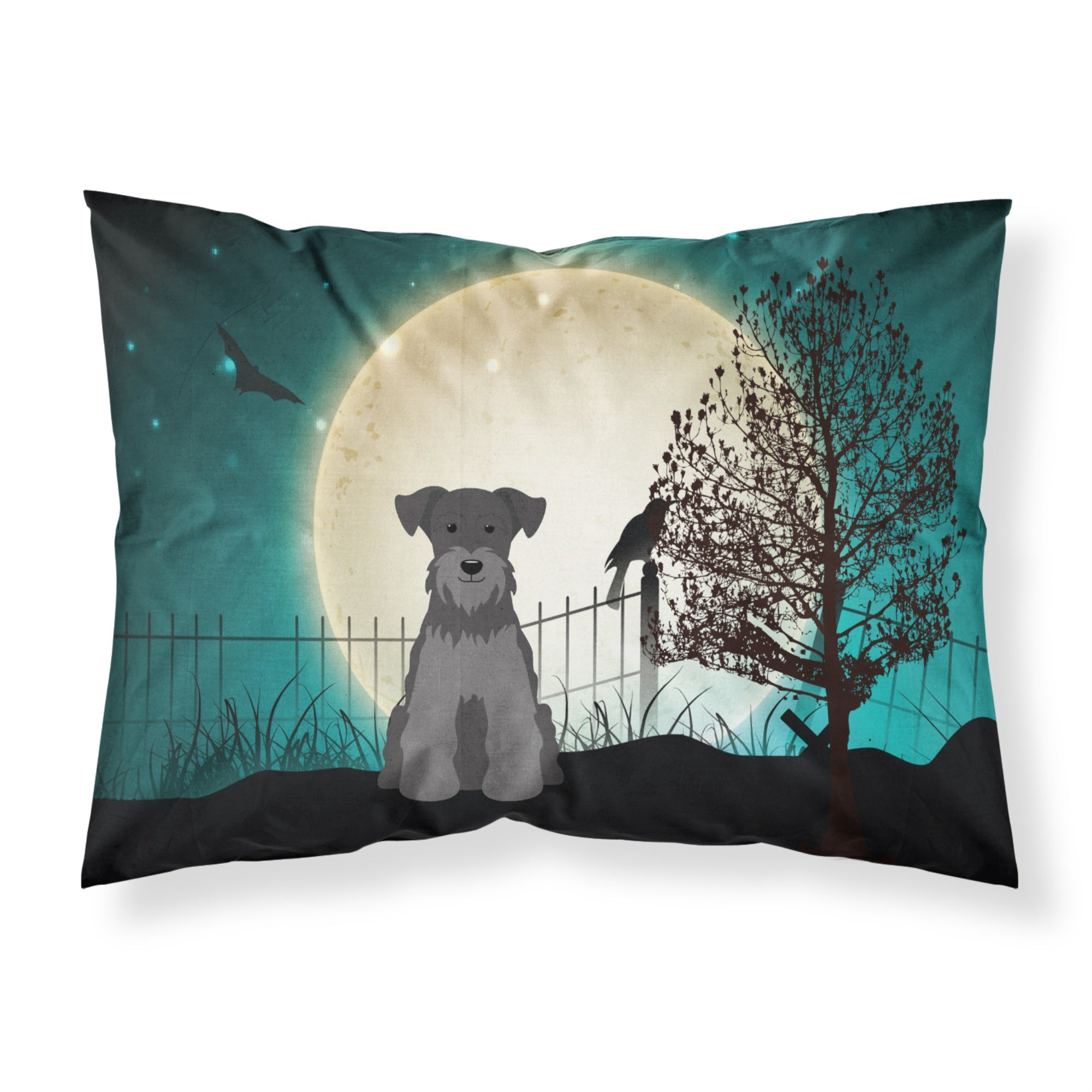 'Caroline'S Treasures Halloween Scary Miniature Schanuzer Black Fabric Standard Pillowcase Bb2241Pillowcase, Multicolor'