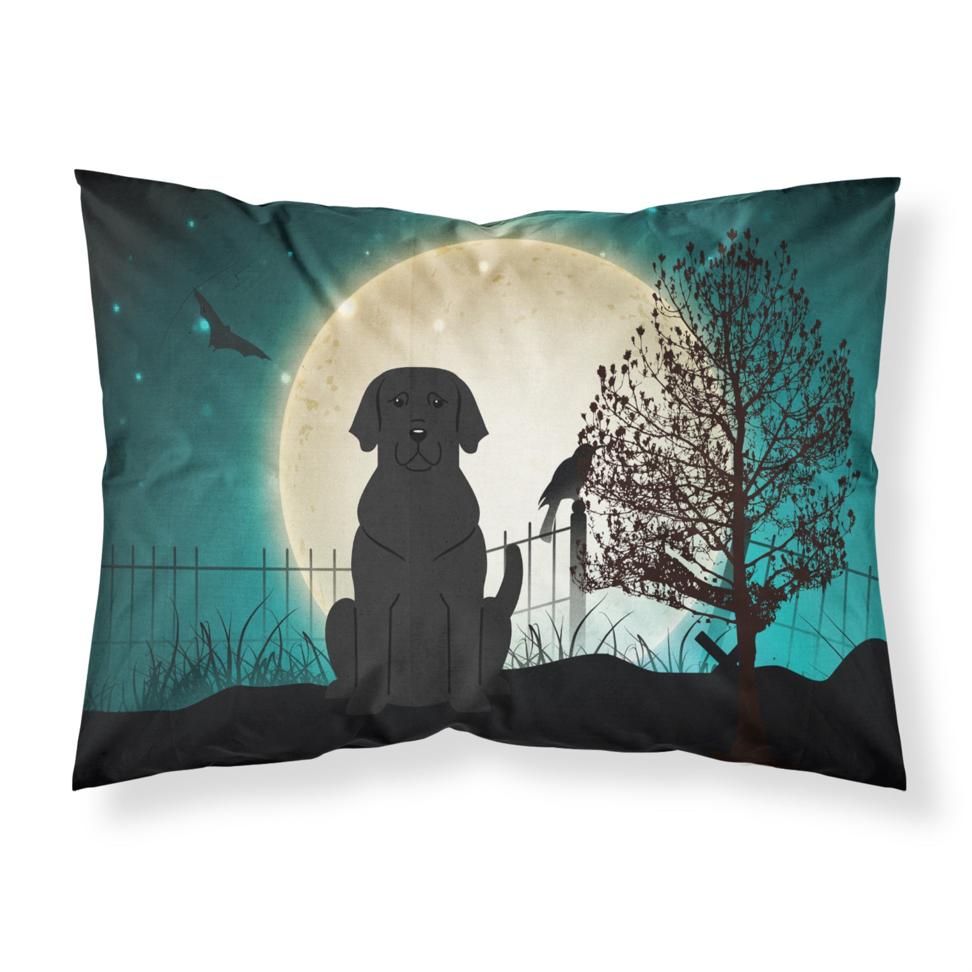 Caroline'S Treasures Halloween Scary Black Labrador Fabric Standard Pillowcase Bb2247Pillowcase