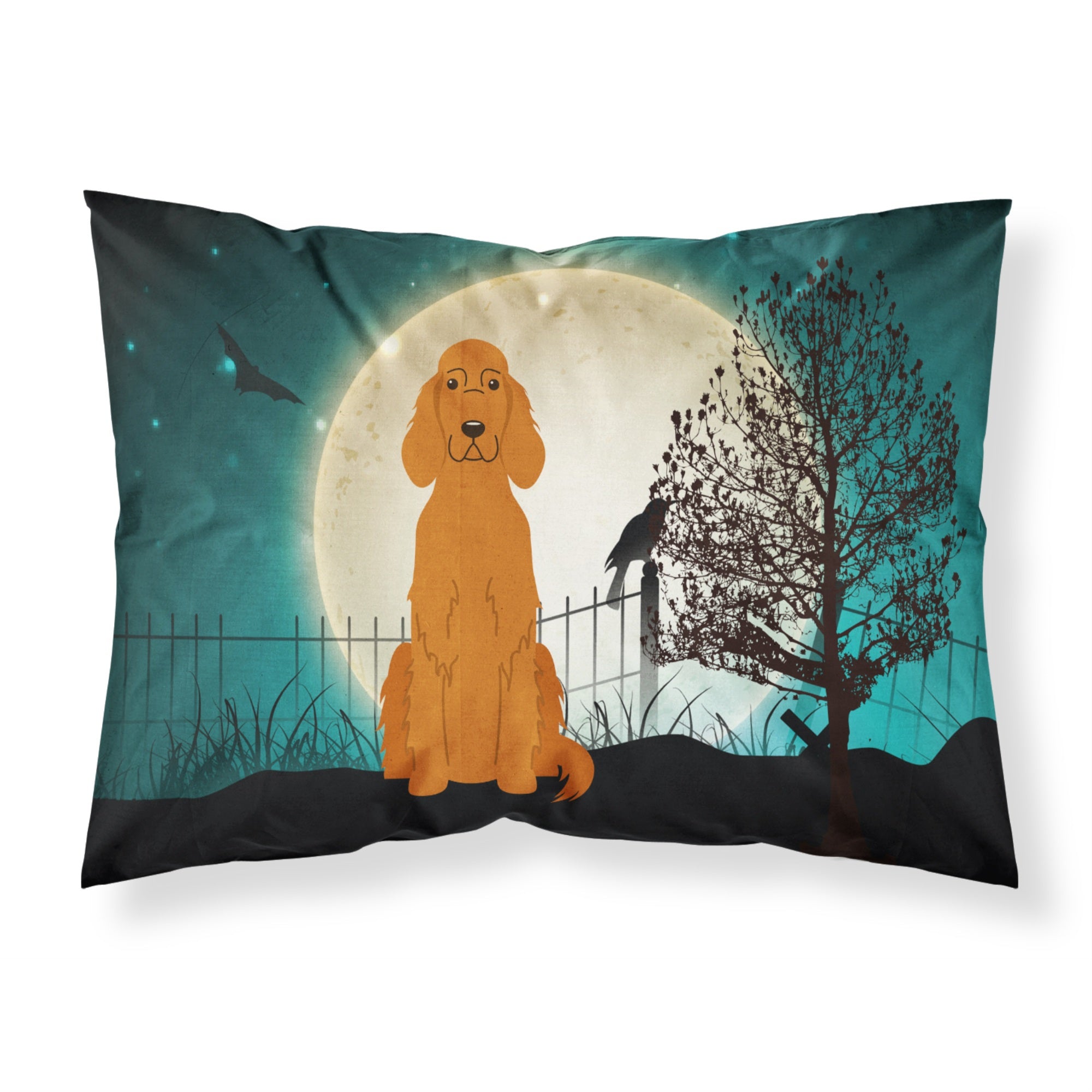 Caroline'S Treasures Halloween Scary Irish Setter Fabric Standard Pillowcase Bb2254Pillowcase