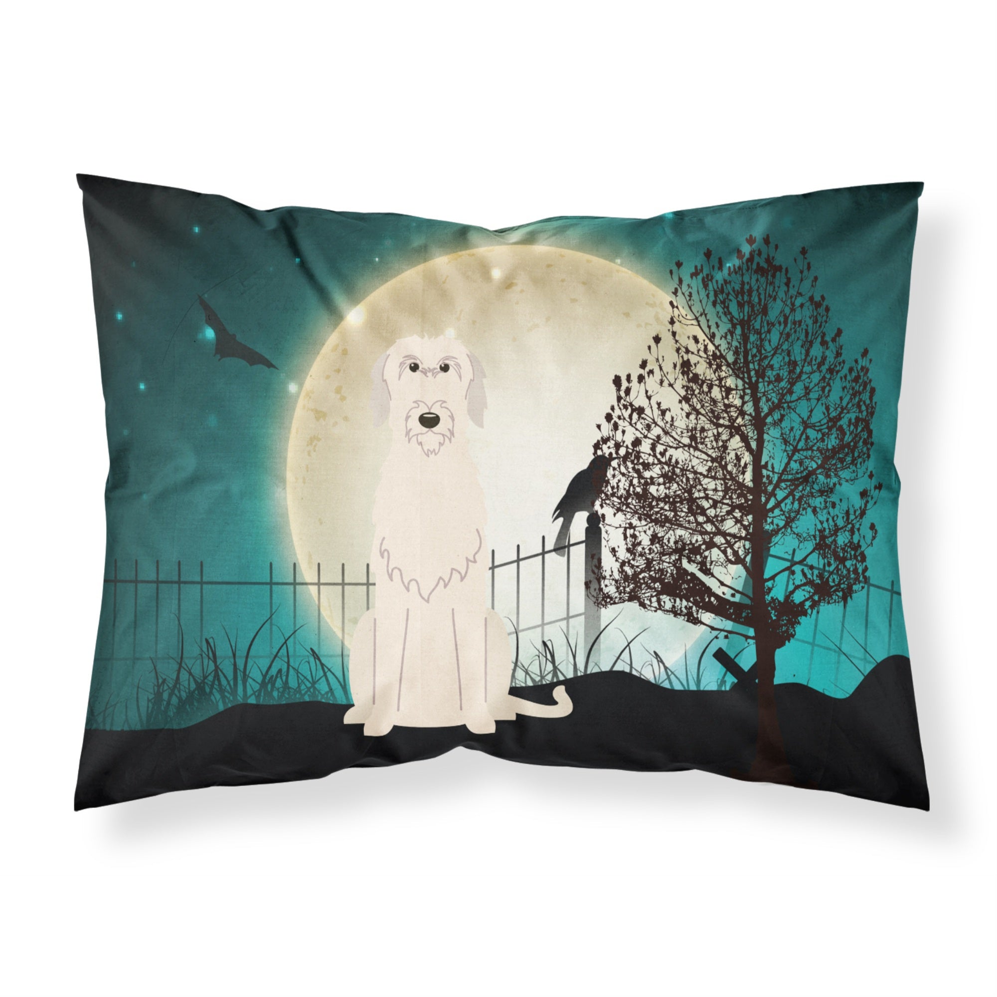 'Caroline'S Treasures Halloween Scary Irish Wolfhound Fabric Standard Pillowcase Bb2255Pillowcase, Multicolor'